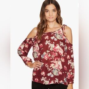 Joie Jilette Cold Shoulder TankTop Floral Silk